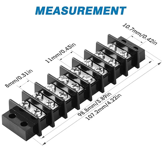 GLOSO Terminal Blocks Double Row Stainless 11 mm Pitch TBC, Marine Grade - Image 2