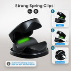 6 Pack Adhesive Cable Clips Black Spring Loaded Cord Holders - Image 4