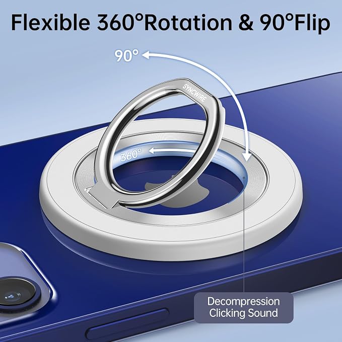 Magnetic Phone Ring Holder for MagSafe, Syncwire Magnetic Phone Ring Grip - Image 4