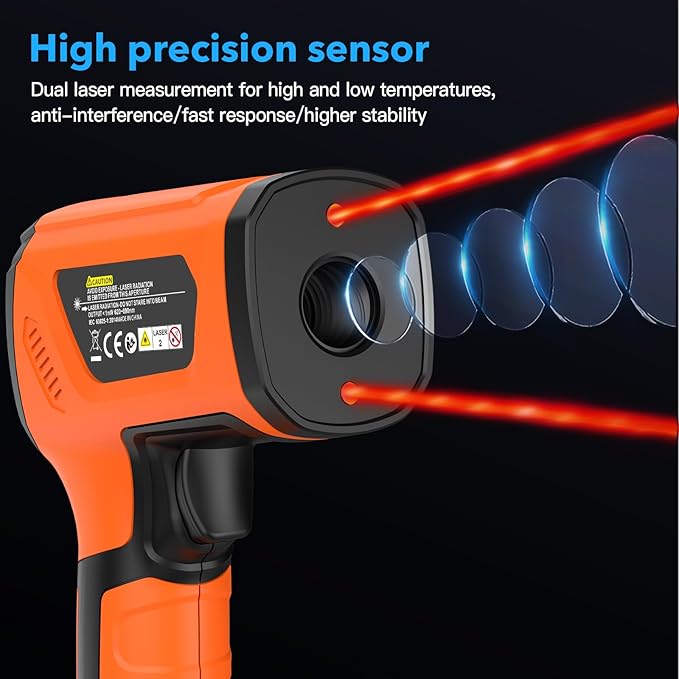 MESTEK Infrared Thermometer Temperature Gun -40℉~2912℉, High Temp Thermometer - Image 6