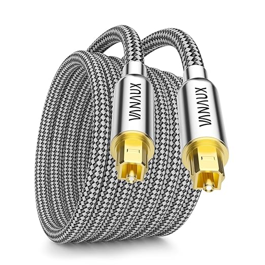 VANAUX Digital Optical Audio Cable 49FT S/PDIF Toslink Cable Fiber Optic Cable by VANAUX