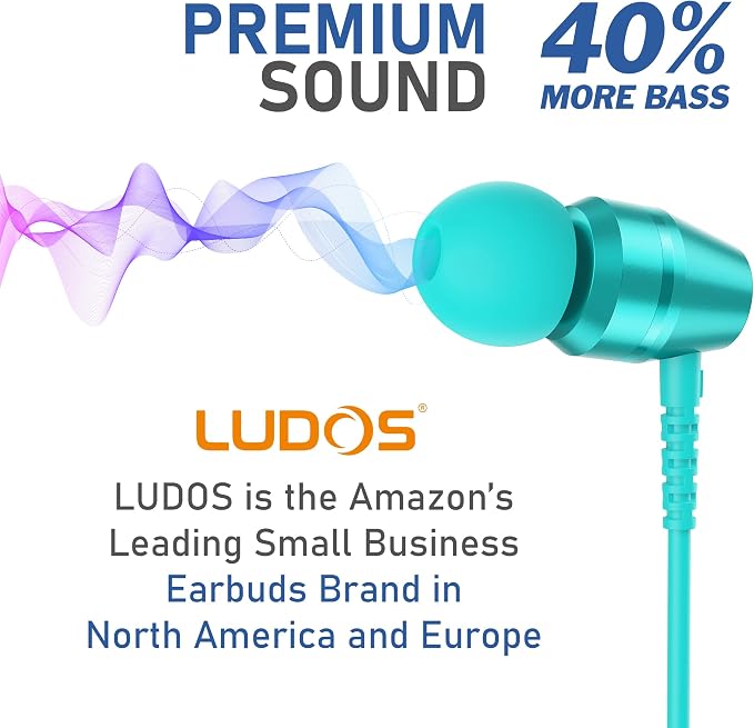 LUDOS OMNITONE Wired Earbuds in-Ear Headphones, 5 Years Warranty, Earphones - Image 7