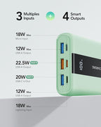 VRURC Power Bank, 20000mAh Portable Charger Fast Charging, Compact Travel - Image 3