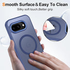 Magnetic for Google Pixel 9a Case, Shockproof Slim Translucent Matte Anti-Slip - Image 5