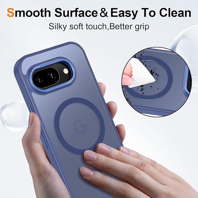 Magnetic for Google Pixel 9a Case, Shockproof Slim Translucent Matte Anti-Slip - Image 5