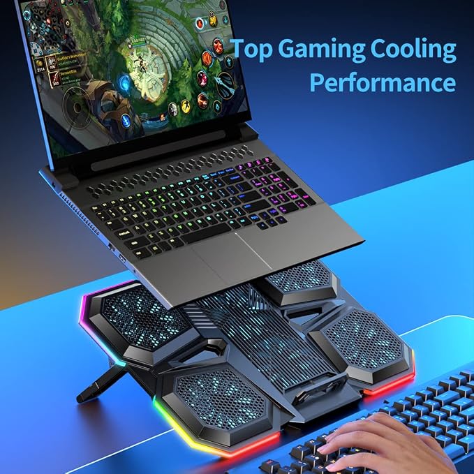 LIANGSTAR Laptop Cooling Pad Gaming Laptop Cooler, Laptop Fan Cooling Stand - Image 7