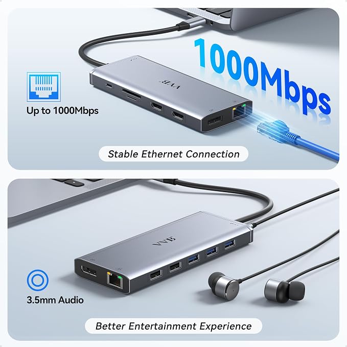 USB C Laptop Docking Station Dual Monitor HDMI - Image 7