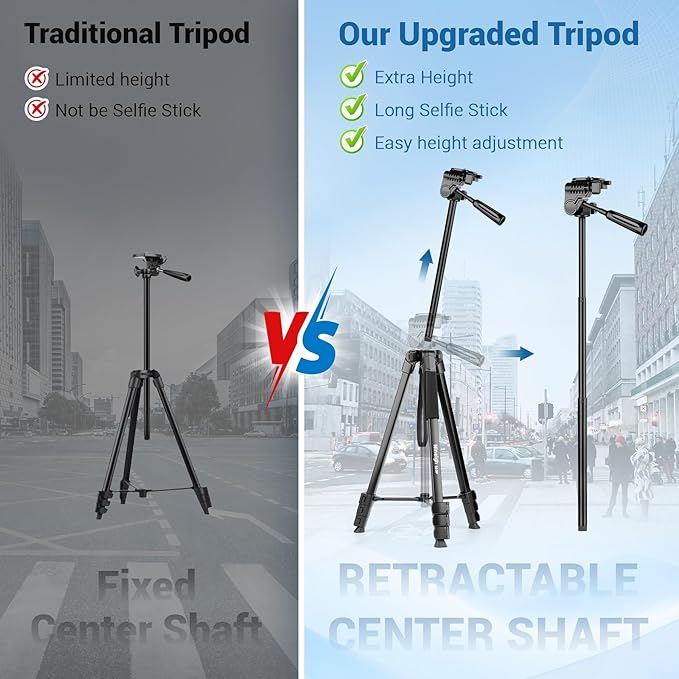 Phone Tripod, 64” Cell Phone Tripod - Image 5