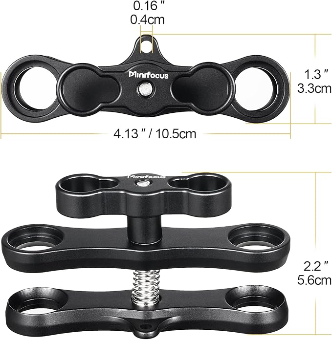 MINIFOCUS 1" Long Ball Clamp Dual Holder Mount - Image 3