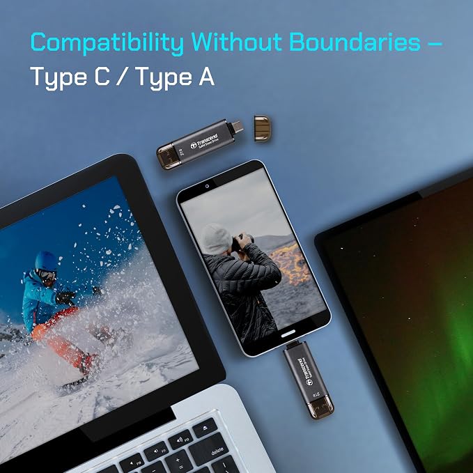 Transcend 512GB External SSD, Dual USB Flash Drive - Image 4