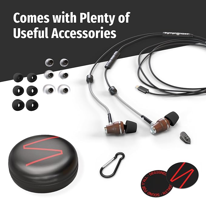 Symphonized Premium Wooden Airtube Headphones EMF Earbuds, 3D Sound, Microphone - Image 7