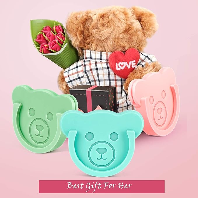 TOPGO Socket Car Mount for Phone Holder Cute Bear Style Silicone Grip Stand - Image 7