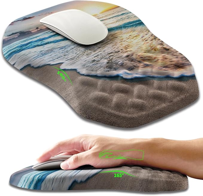 Ergonomic Slope Mouse Pad Wrist Support, Wrist Rest Mousepad by Armanza