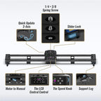 Zeapon AXIS 100 Pro Multi-axis Motorized Camera Slider, LCD Screen APP Control - Image 2
