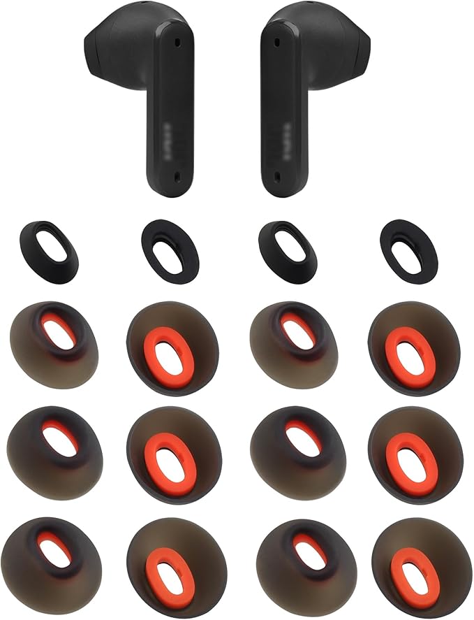 Replacement Silicone Ear Tips for JBL Tune Flex Wireless Earbuds, 8 Pairs by Unknown