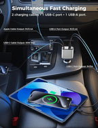 【Upgraded】 SUPERONE Retractable Car Charger 4 in 1, Fast Car Phone Charger - Image 3