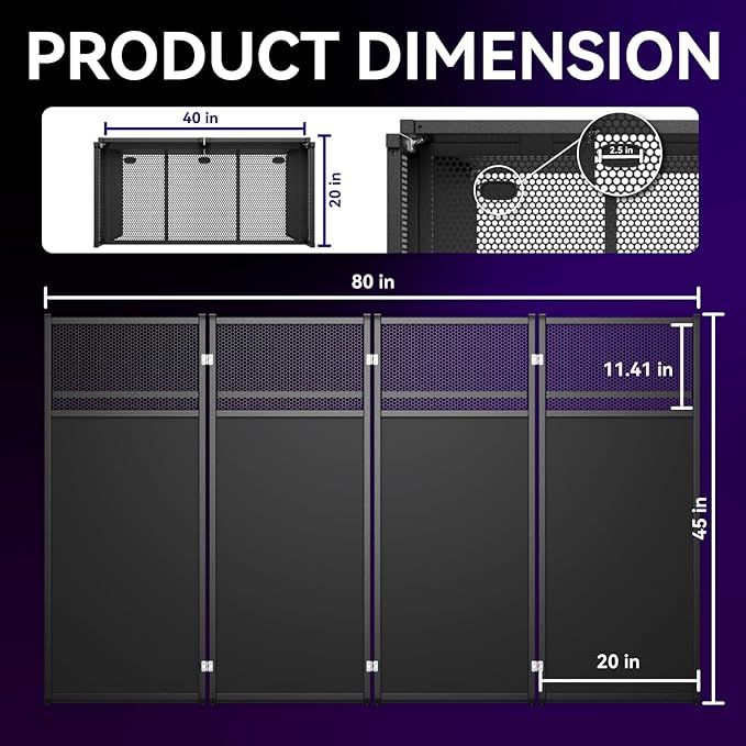 Portable DJ Booth Table, Foldable DJ Table Stand - Image 4