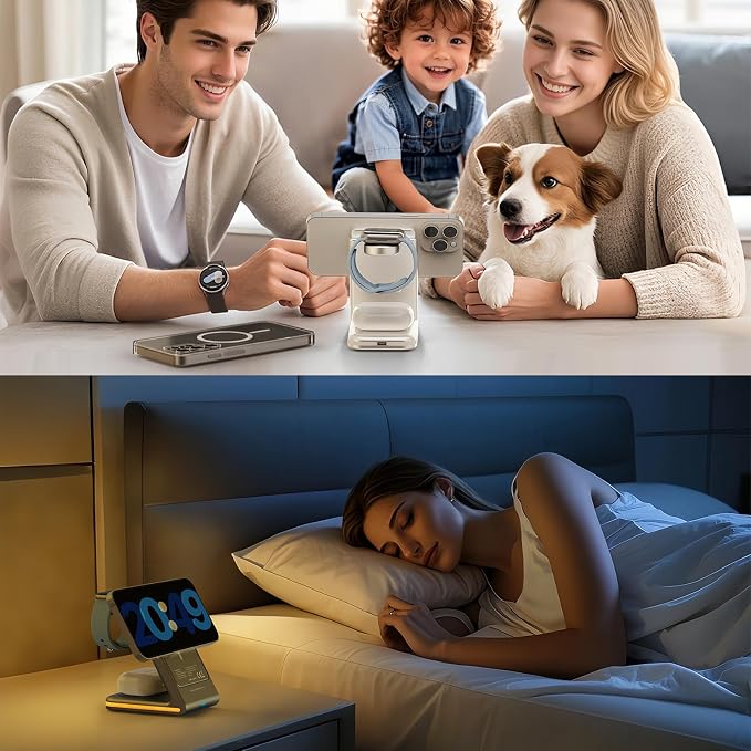 Wireless Charger 5 in 1 Magnetic Charging Station Stand - Image 8
