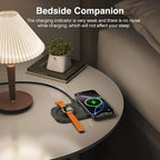 Magnetic Wireless Charging Station, 2 in 1 Travel Fast Wireless Charger - Image 3