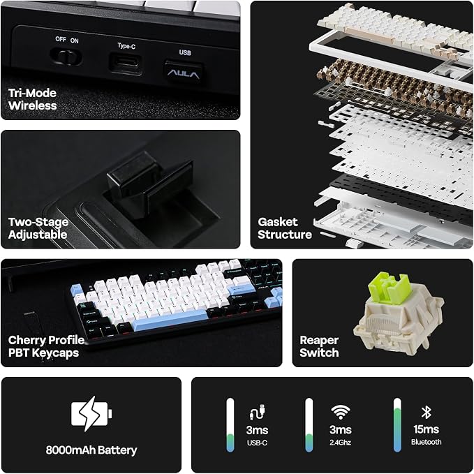 EPOMAKER X Aula F108 PRO Wireless Gaming Keyboard - Image 3