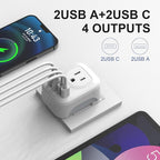 2 Pack European Travel Plug Adapter, VYLEE International Travel Adapter - Image 8