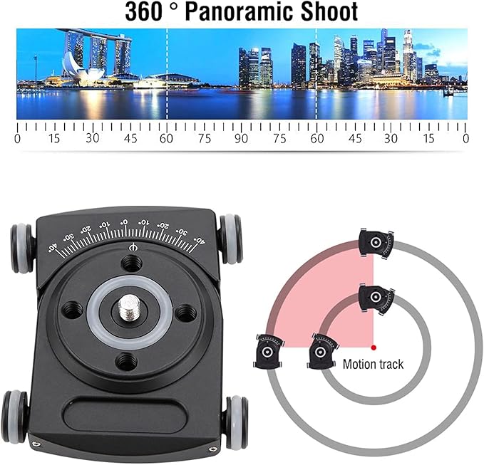 Camera Slider, Camera Car Aluminium Alloy 4 Wheeled Tabletop Slider - Image 3