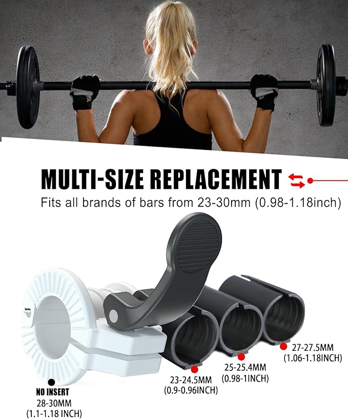 Barbell Clips 1 Inch Quick Release Weight Clamps 0.9-1.18inch Multi-Size - Image 2