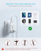 3 Pack European Travel Plug Adapter, VINTAR Foldable International Plug Adapter - Image 6