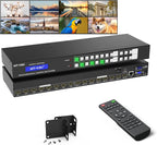 MT-VIKI 4K HDMI Matrix Switch 8X8 w/Web GUI & 3.5mm Stereo Audio w/IR Remote by MT-VIKI