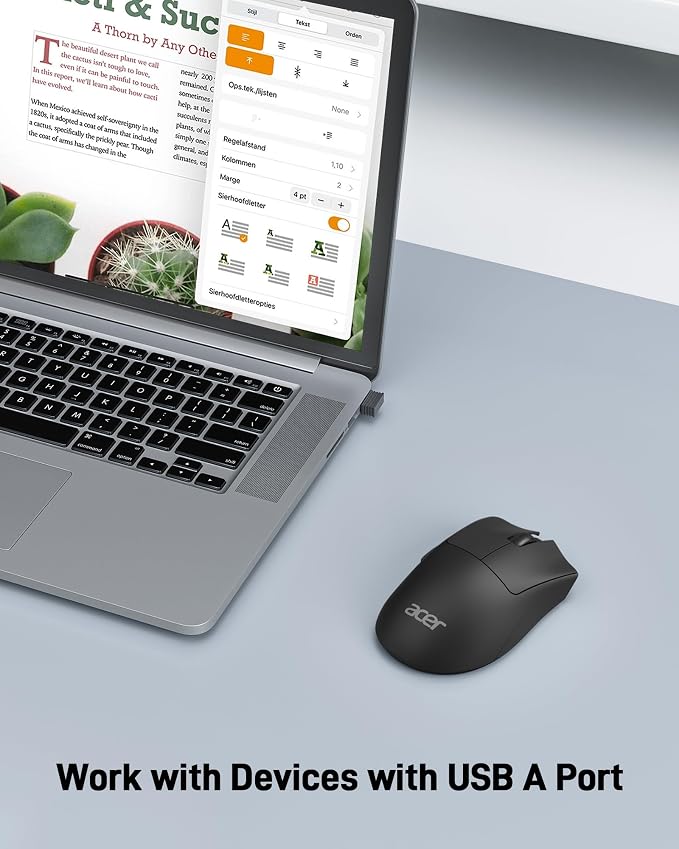 acer Wireless Mouse, 1200 DPI Computer Mouse - Image 7