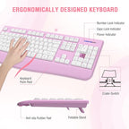 Wireless Keyboard and Mouse Combo, EDJO 2.4G Full-Sized Ergonomic Computer - Image 3