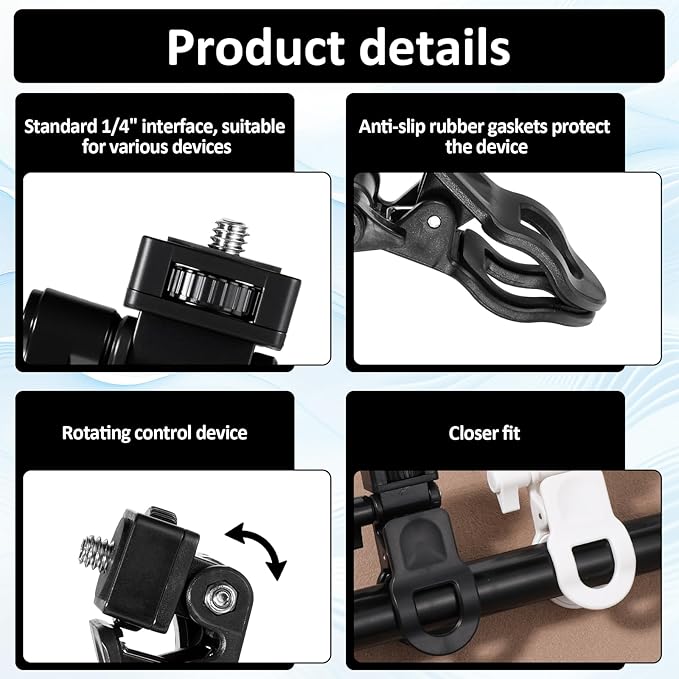 2 Pack Webcam Monitor Mount Monitor Camera Mount - Image 3