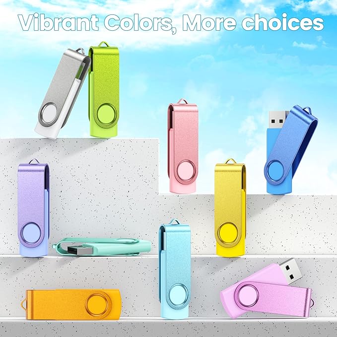 Kepmem 32GB USB Flash Drives 10 Pack 32 GB Thumb Drives Portable Keychain USB - Image 7