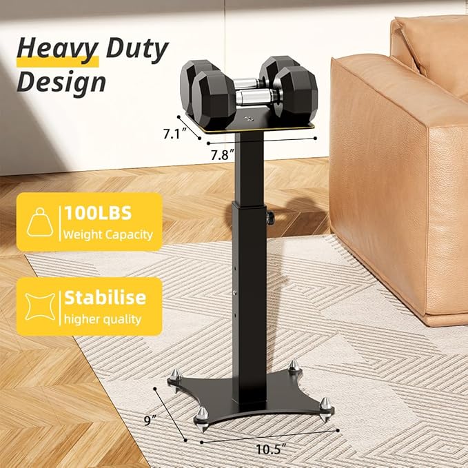 Adjustable Bookshelf Speaker Stands Pair, 20-27.5 Inch All-Metal Heavy Duty - Image 4