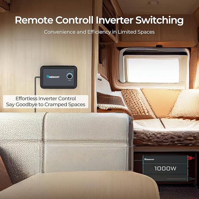 Renogy Inverter P2 1000 watt Pure Sine Wave Inverter, Solar Car Power Inverter - Image 6