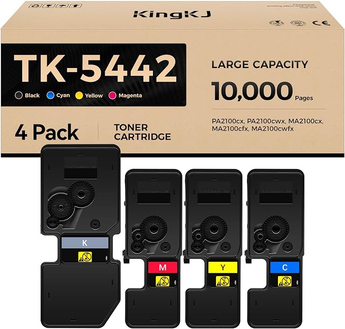 TK-5442 TK5442 Toner Cartridge 4-Pack High Yield Replacement by KingKJInkToner
