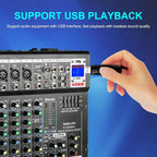 Dj Mixers 8 Channel Audio Mixer Sound Board - Image 7