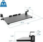 Mount-It! Under-Desk Keyboard Tray, Slide-Out Clamp-On Keyboard and Mouse Drawer - Image 3