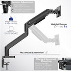 VIVO Heavy Duty Aluminum Ultrawide Monitor Tension Arm - Image 4