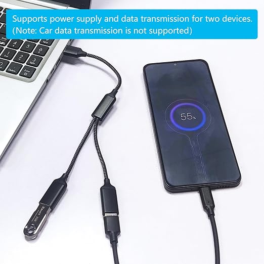 USB Splitter Cable 1FT, USB A Male to Dual USB A Female Y Splitter Adapter 1 in - Image 4