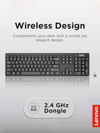 Lenovo 100 Wireless Compact Keyboard Cordless Keyboard - Image 2