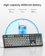 Kisnt KN104 Wireless Mechanical Gaming Keyboard, 100% Full Size 104 Keys - Image 7
