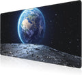 Mouse Pad, Large View of Earth from The Moon Surface Desk Mat, Extended by NIYLYNSYN