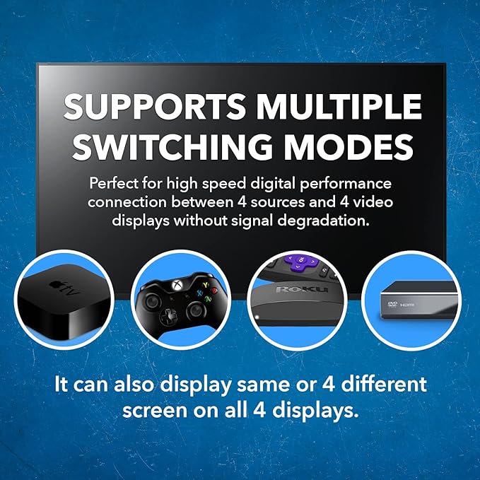 OREI 4x4 4K HDMI Matrix Switcher Splitter, Switch - Image 6