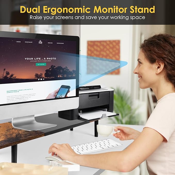 Across-Star Dual-Monitor-Stand-Riser-For-Desk Adjustable Length 32-40 - Image 5
