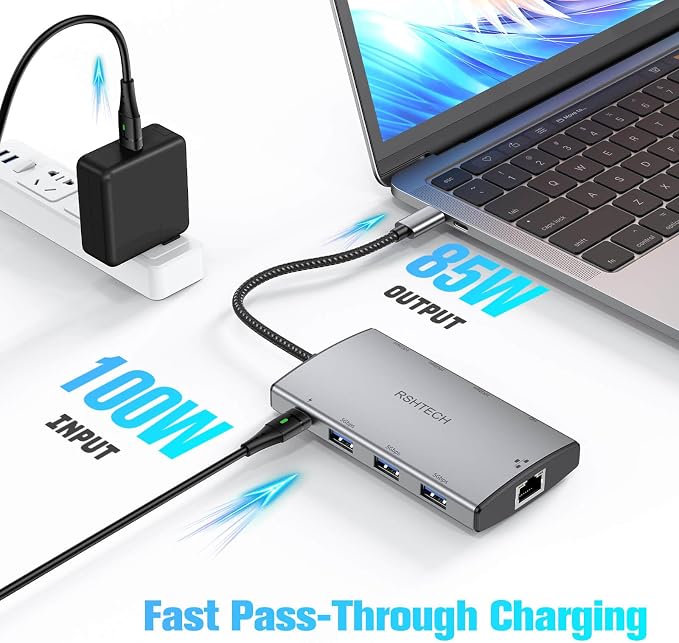 RSHTECH 9-in-1 USB C Hub Multiport Adapter - Image 5