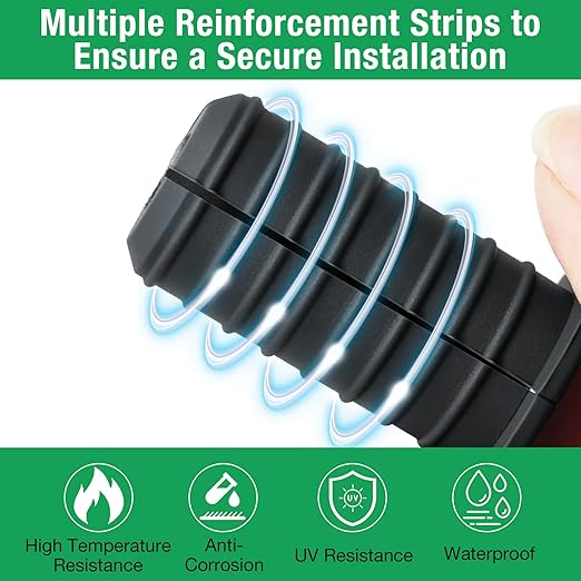 2pc Starlink Cable Grommet 3/4" Silicone Anti-Slip Wall Hole Pass Through Split - Image 2