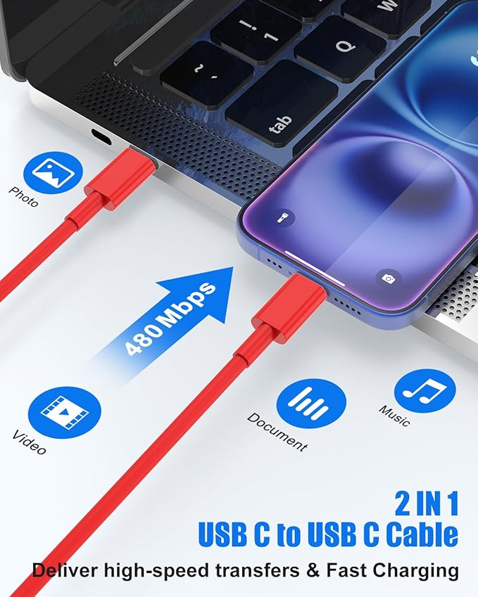 10Pack Bulk USB C to USB C Cable - Image 4