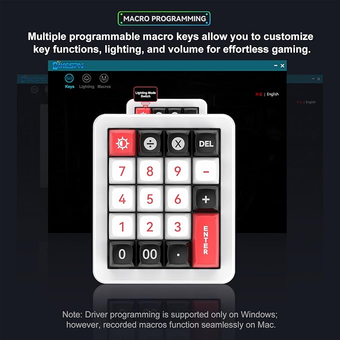 Adventurers K812 Wired Mechanical Numeric Keypad, 19-Key Hot-Swappable RGB - Image 4