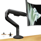 Ultrawide Single Monitor Mount, Adjustable Gas Spring Monitor Arm by Ergounion